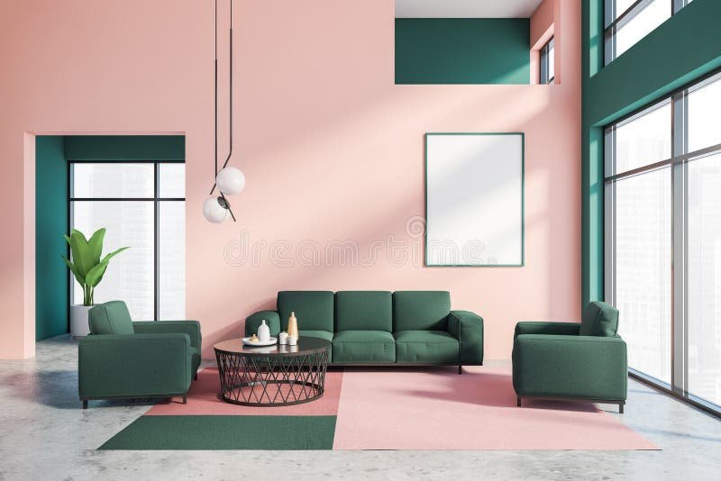 green and pink home